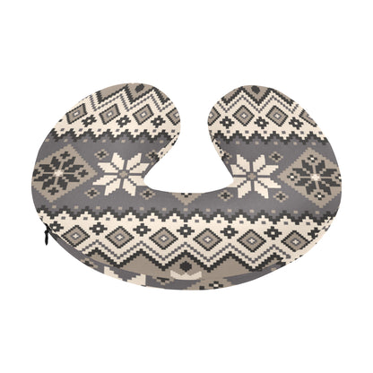 Nordic Pattern Print Design A01 U-Shaped Travel Neck Pillow