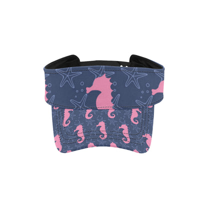 SeaHorse Pink Pattern Print Design 02 Unisex Sun Visor