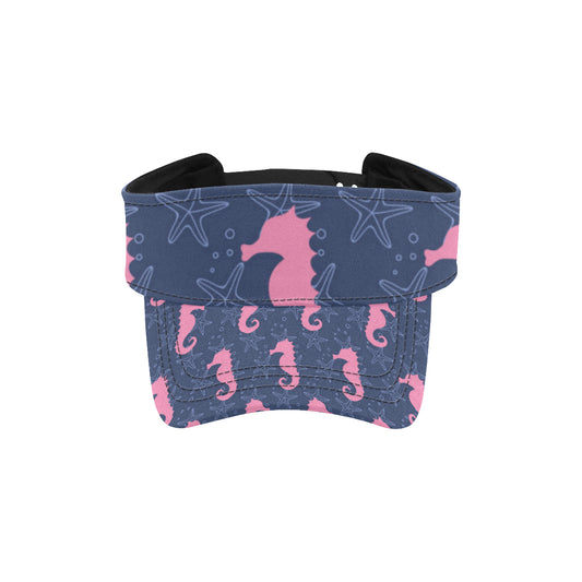 SeaHorse Pink Pattern Print Design 02 Unisex Sun Visor