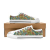 Hippie Print Design LKS302 Women's White Low Top Shoes