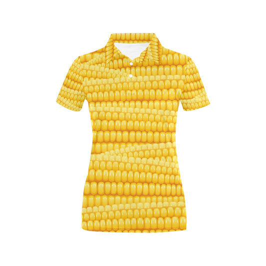 Agricultural Corn cob Pattern Women's Polo Shirt