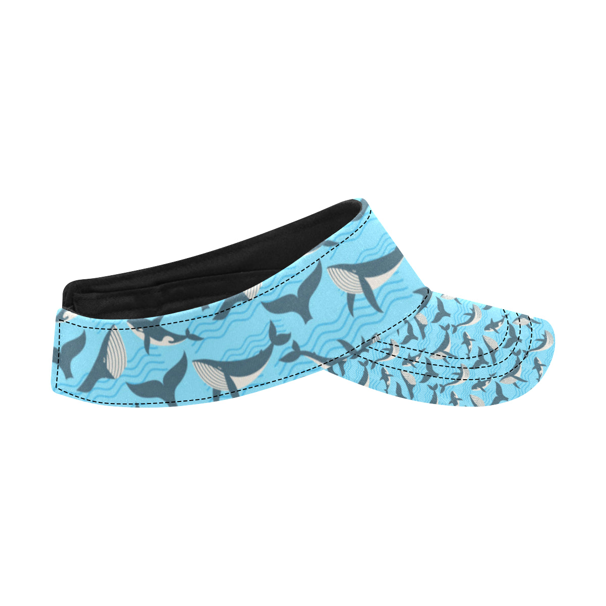 Whale Pattern Design Themed Print Unisex Sun Visor