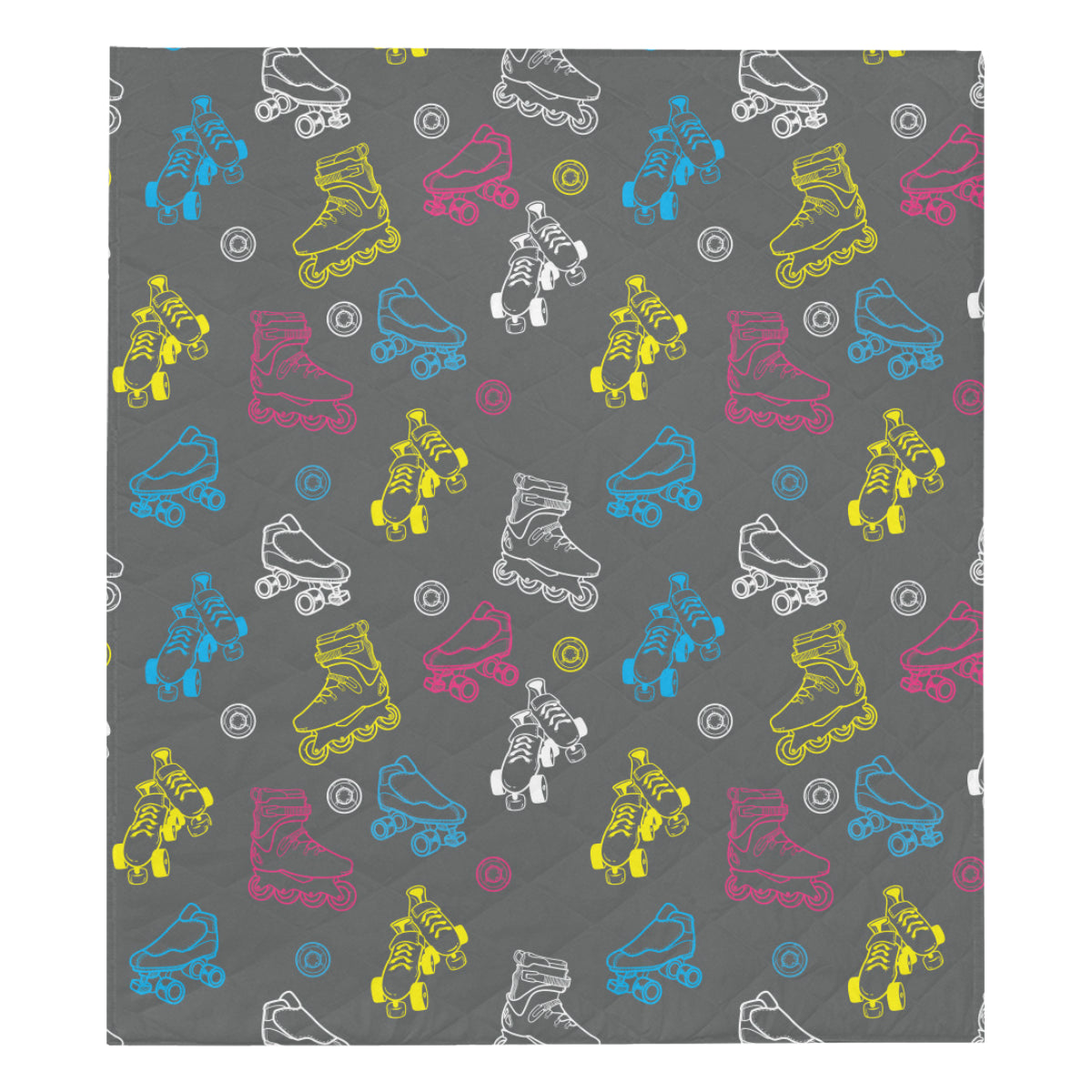 Roller skate Pattern Print Design A02 Premium Quilt