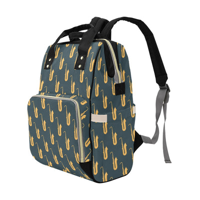 Saxophone Print Design LKS401 Diaper Bag Backpack