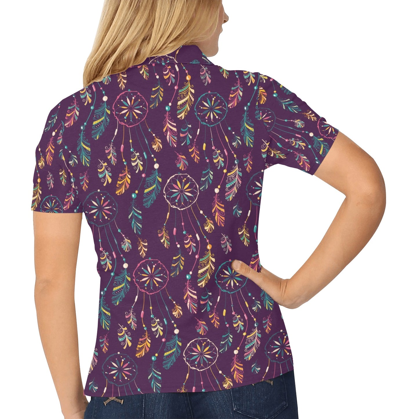 Dream Catcher Boho Design Women's Polo Shirt