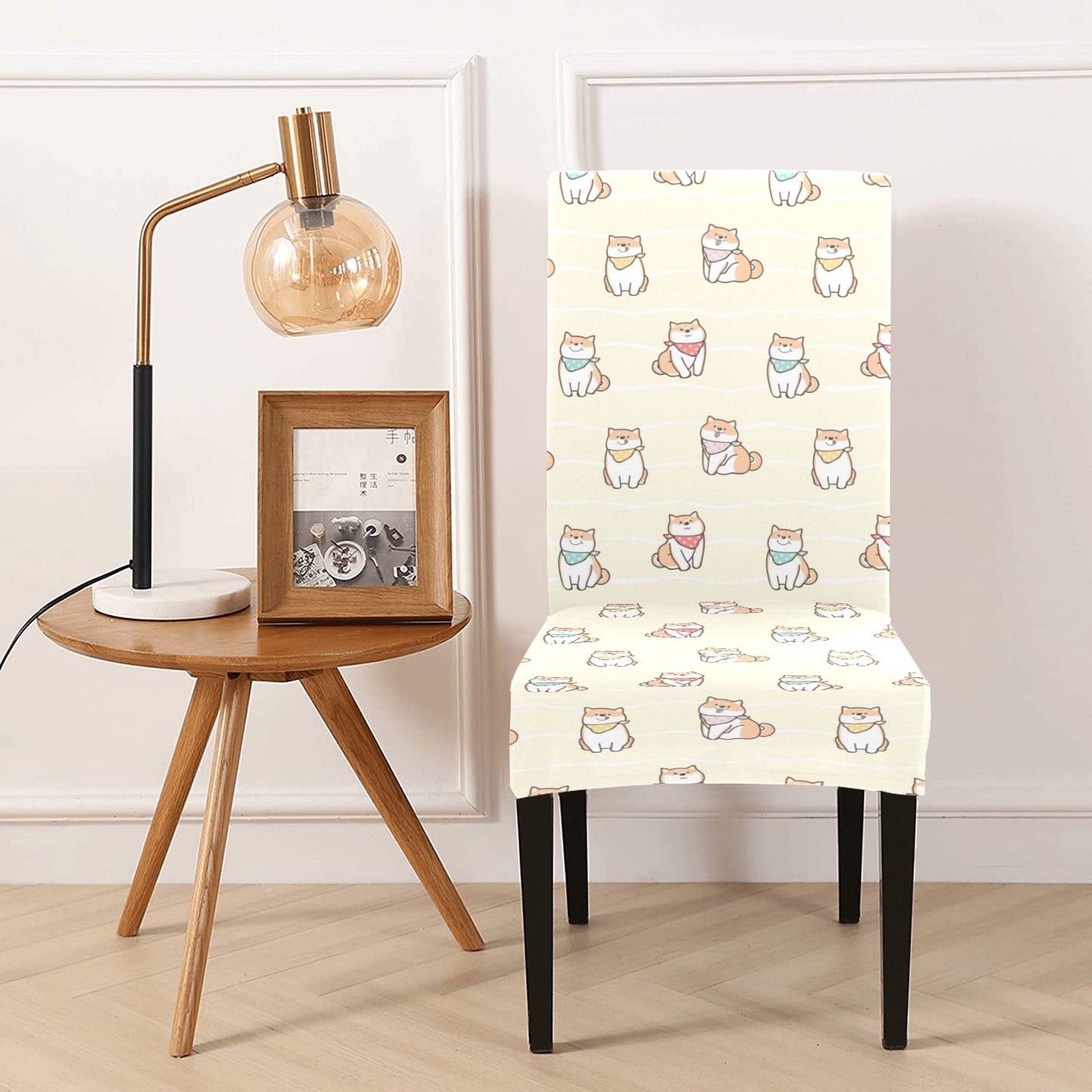 Shiba Inu Print Design LKS306 Dining Chair Slipcover