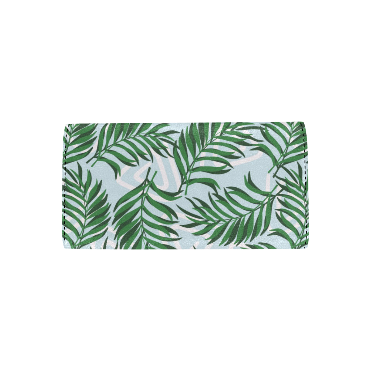 Palm Leaves Pattern Print Design PL06 Women's Trifold Wallet