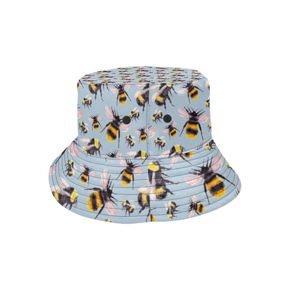 Bee Pattern Print Design BEE08 Unisex Bucket Hat