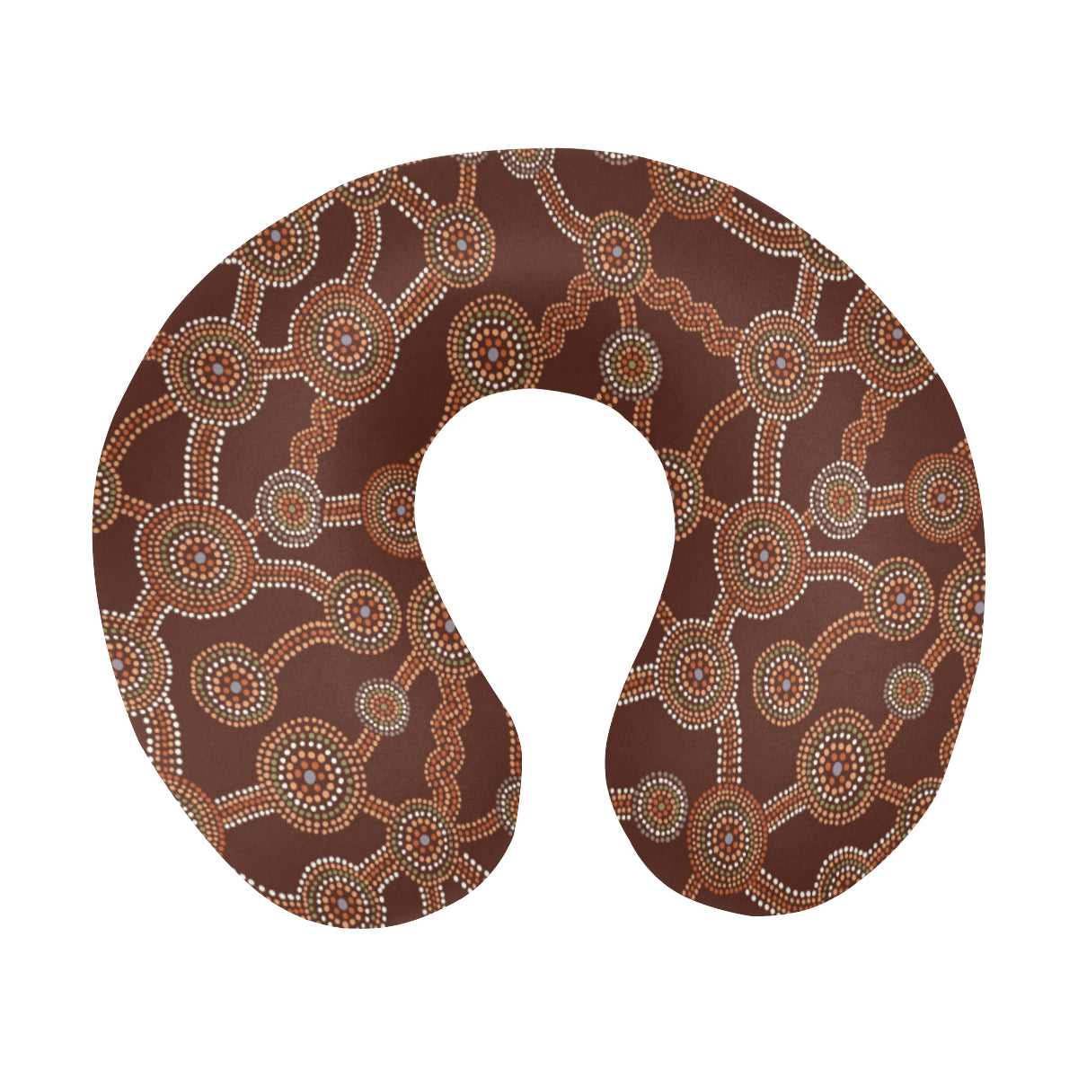 Aboriginal Pattern Print Design 03 U-Shaped Travel Neck Pillow