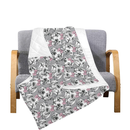 Maltese Pattern Print Design 01 Premium Quilt