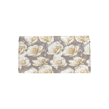 Anemone Pattern Print Design AM05 Women's Trifold Wallet