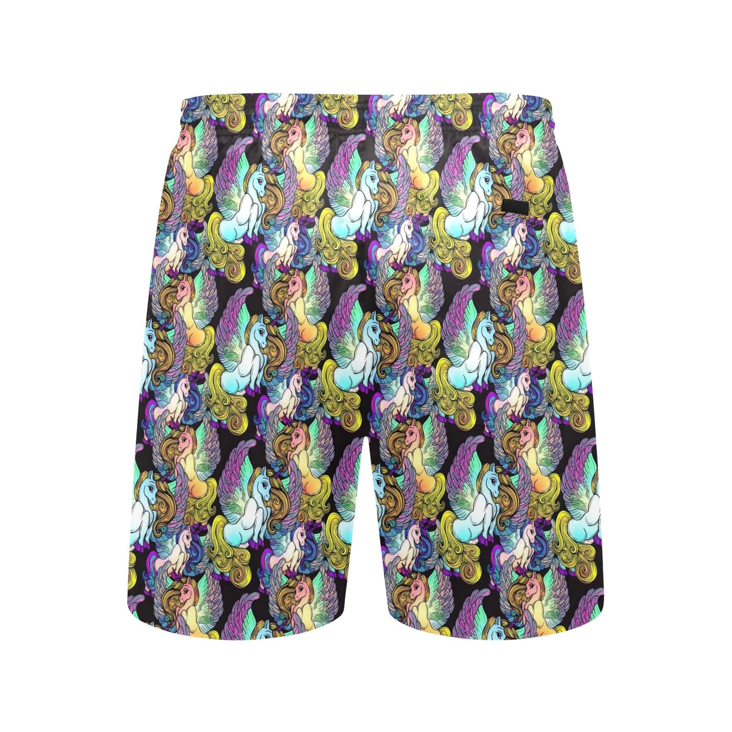 Unicorn With Wings Print Pattern Men's Swim Trunks Beach Shorts