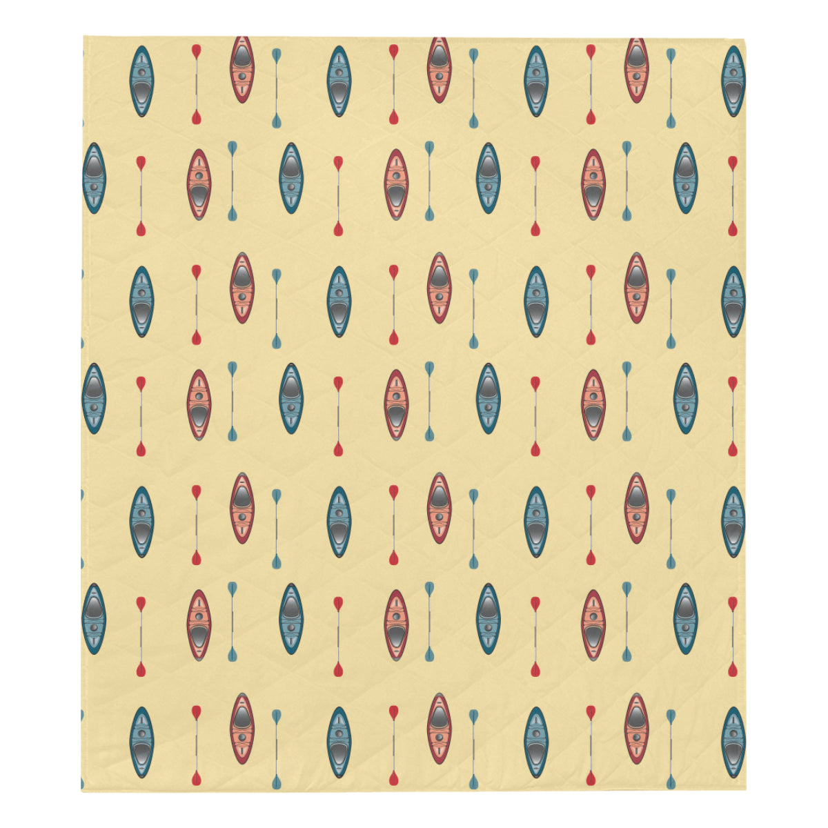 Kayak Pattern Print Design 02 Premium Quilt