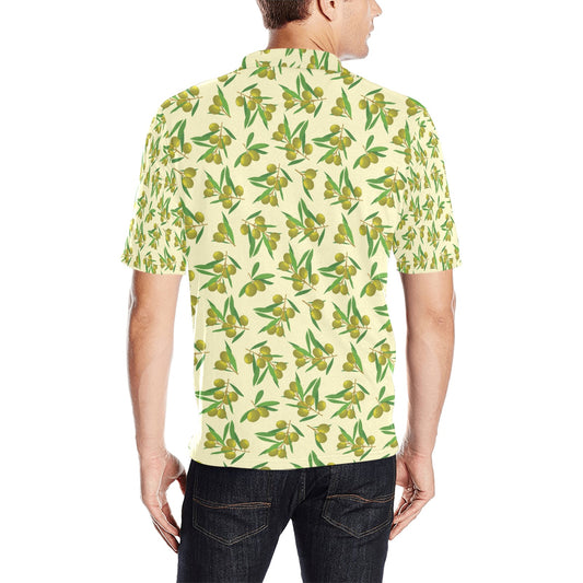 Olive Print Design LKS302 Men Polo Shirt