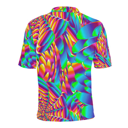 Psychedelic Trippy Pattern Men Polo Shirt