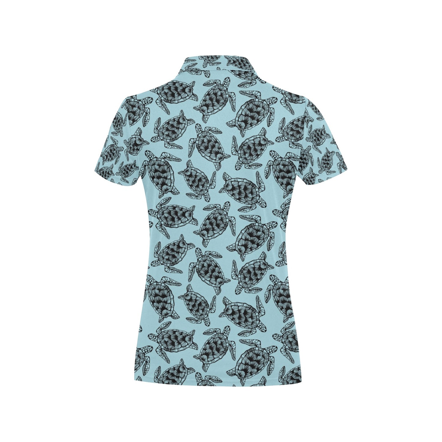 Sea Turtle Print Design LKS3010 Women's Polo Shirt