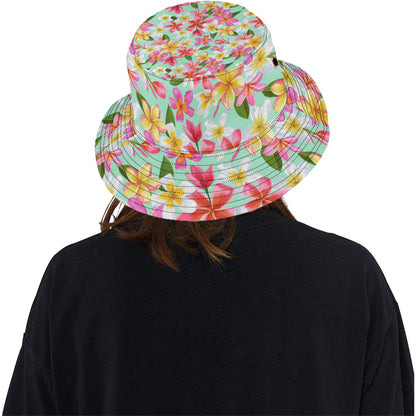 Plumeria Pattern Print Design PM014 Unisex Bucket Hat