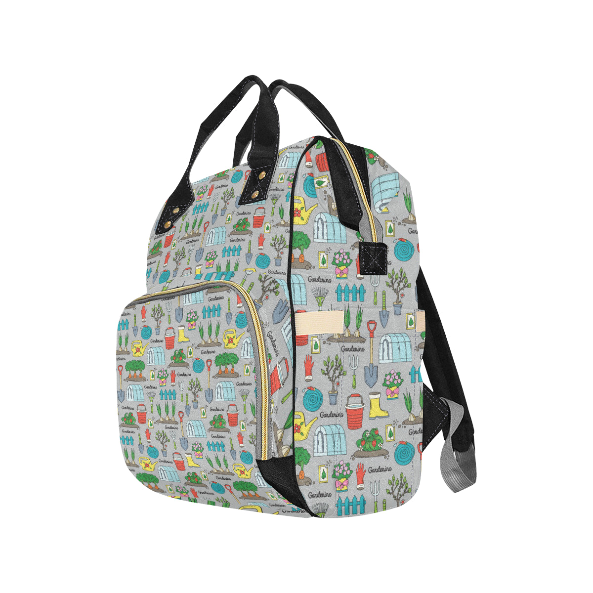Gardening Pattern Print Design G07 Diaper Bag Backpack