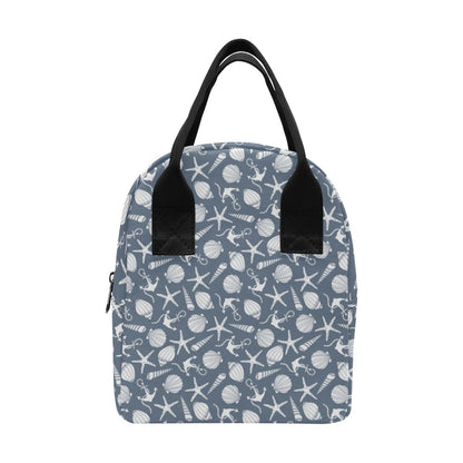 Seashell Print Design LKS306 Insulated Lunch Bag