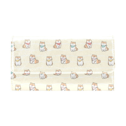 Shiba Inu Print Design LKS306 Women's Trifold Wallet