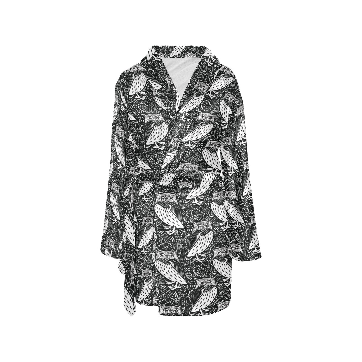 Tribal Pattern Print Design LKS308 Women's Fleece Robe