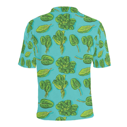 Spinach Print Design LKS301 Men Polo Shirt