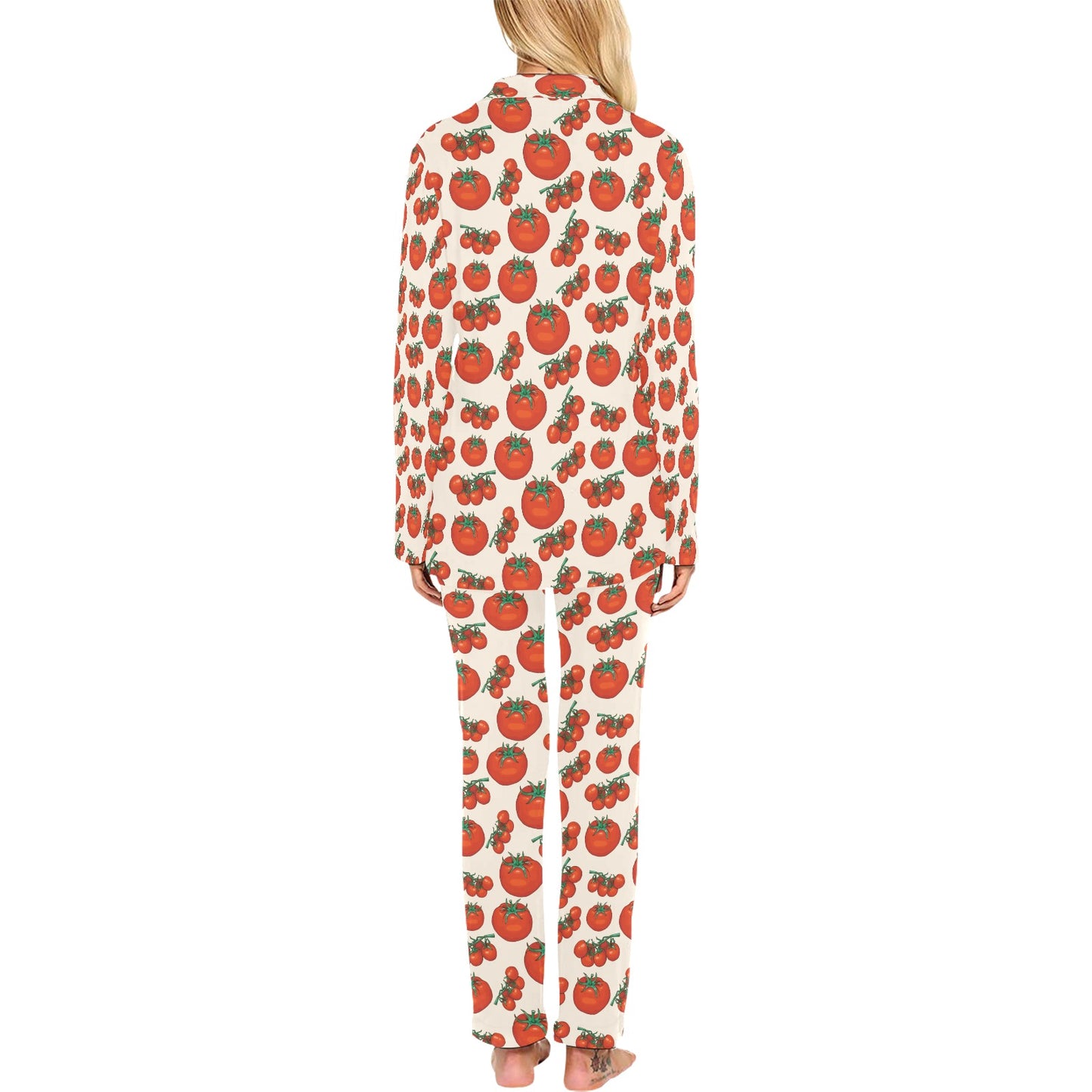 Tomato Print Design LKS302 Women's Long Pajama Set