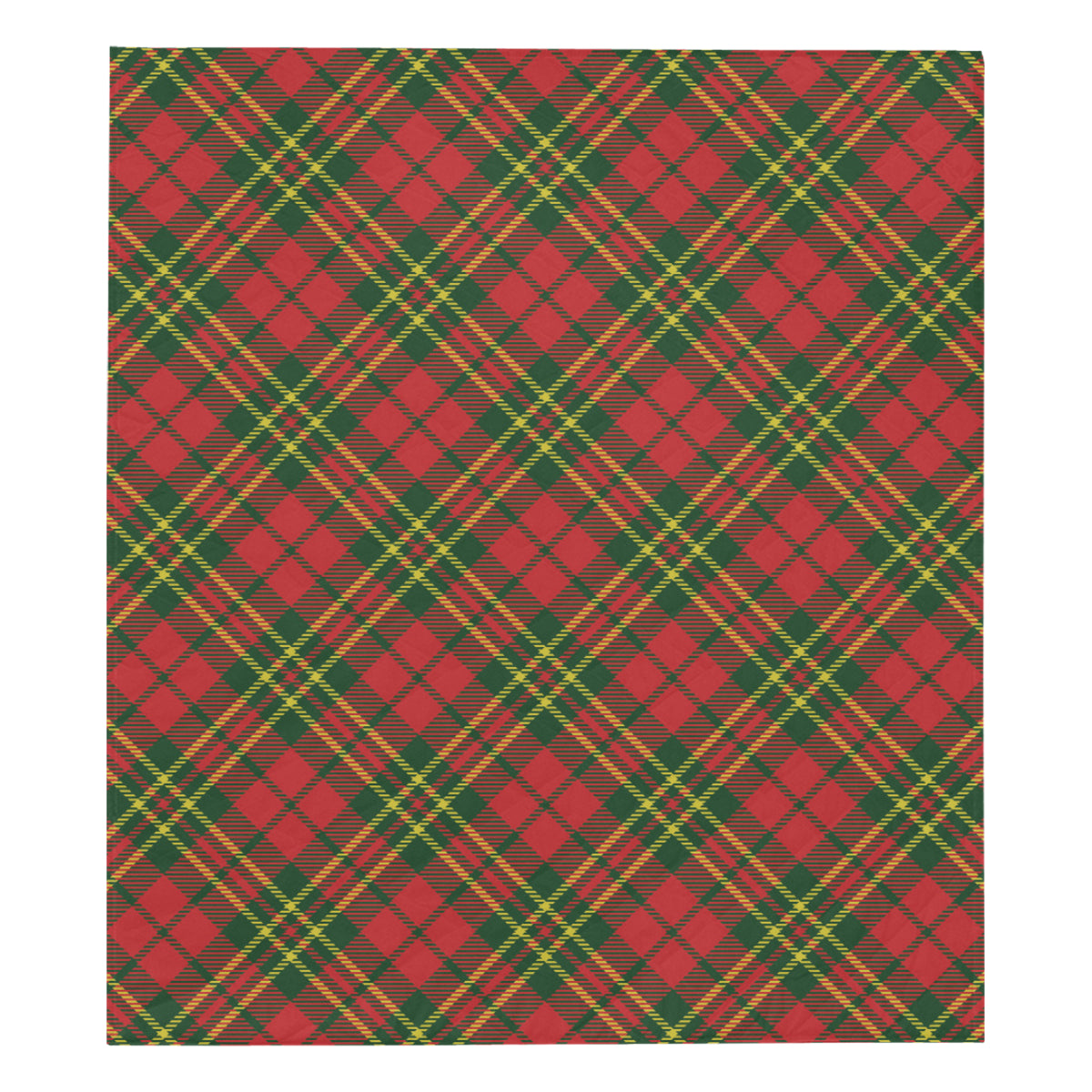 Plaid Holiday Pattern Print Design A01 Premium Quilt