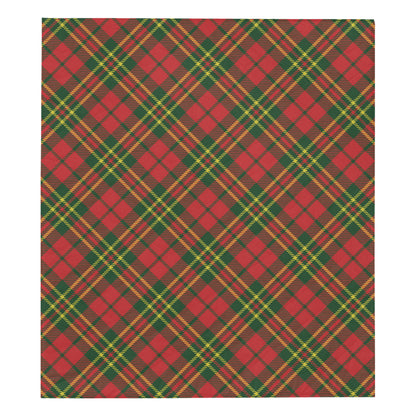 Plaid Holiday Pattern Print Design A01 Premium Quilt