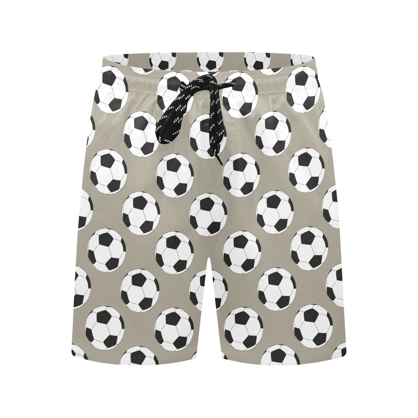 Soccer Ball Print Design LKS302 Men's Swim Trunks Beach Shorts