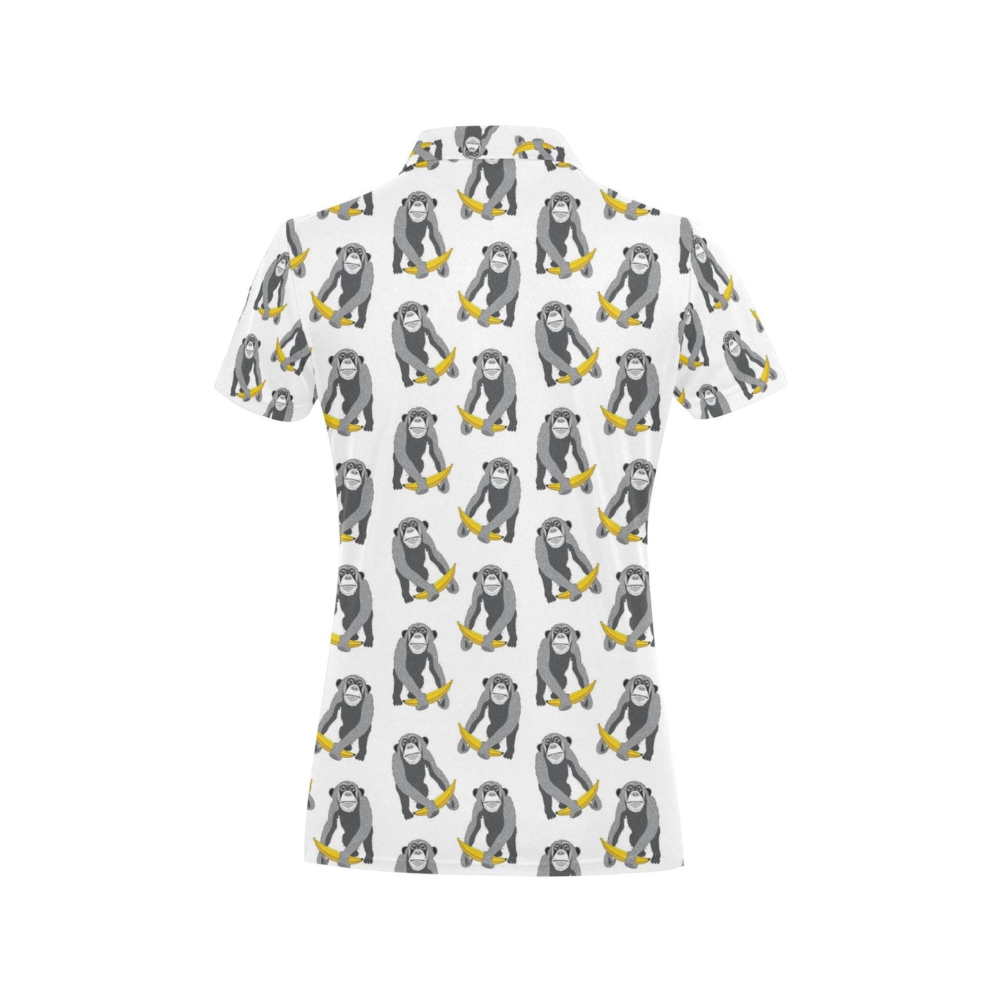 Chimpanzee Pattern Print Design 05 Women's Polo Shirt