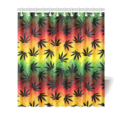 Rasta Pattern Print Design A02 Shower Curtain