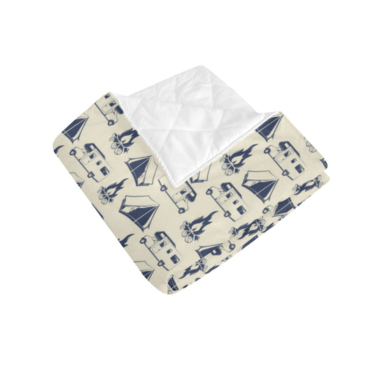 Campfire Pattern Print Design 01 Premium Quilt