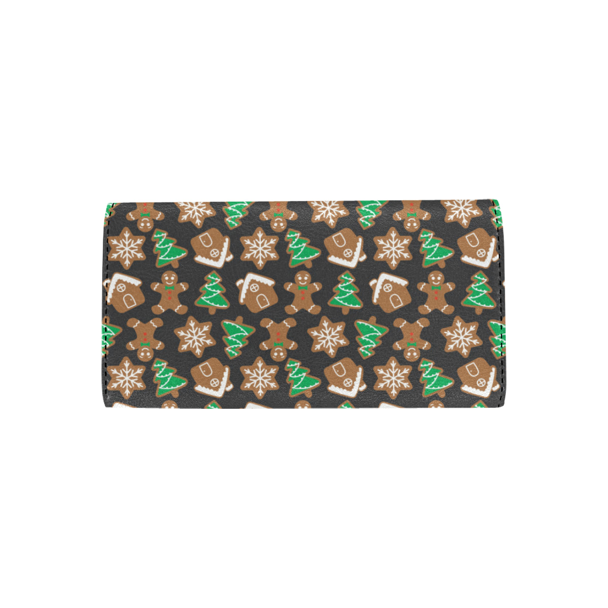 Gingerbread Pattern Print Design 02 Women's Trifold Wallet