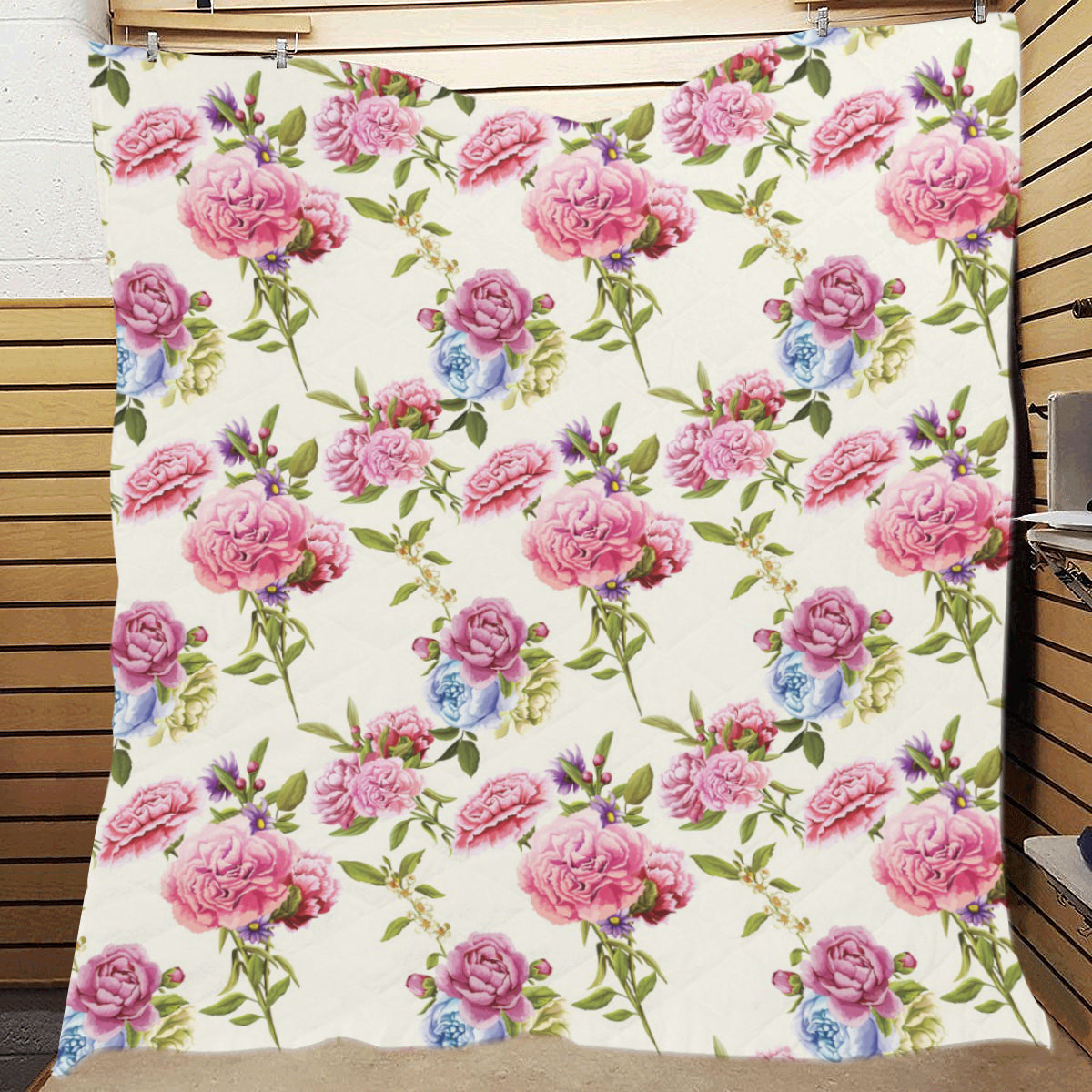 Carnations Pattern Print Design CN02 Premium Quilt