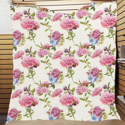 Carnations Pattern Print Design CN02 Premium Quilt