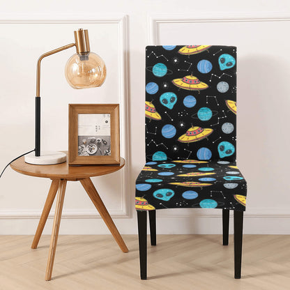 UFO Alien Print Design LKS306 Dining Chair Slipcover