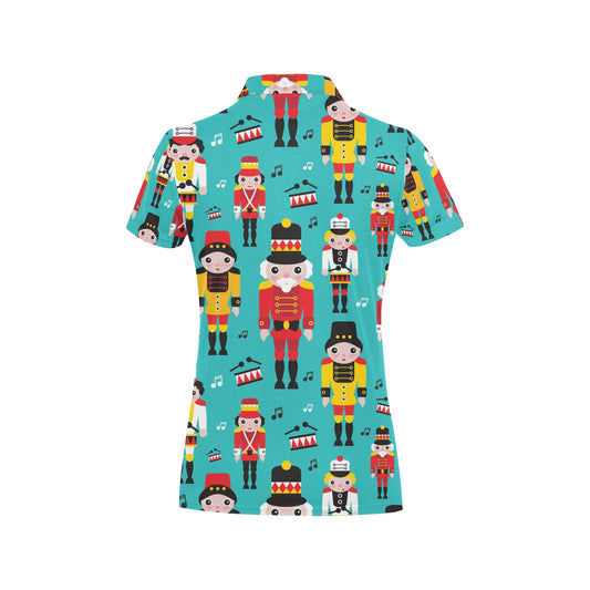 Nutcracker Pattern Print Design A03 Women's Polo Shirt