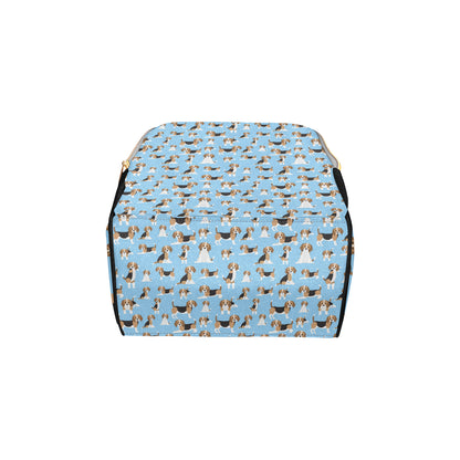 Beagle Pattern Print Design 03 Diaper Bag Backpack