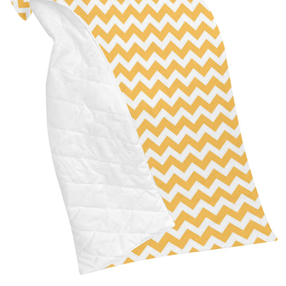 Chevron Orange Pattern Print Design 01 Premium Quilt