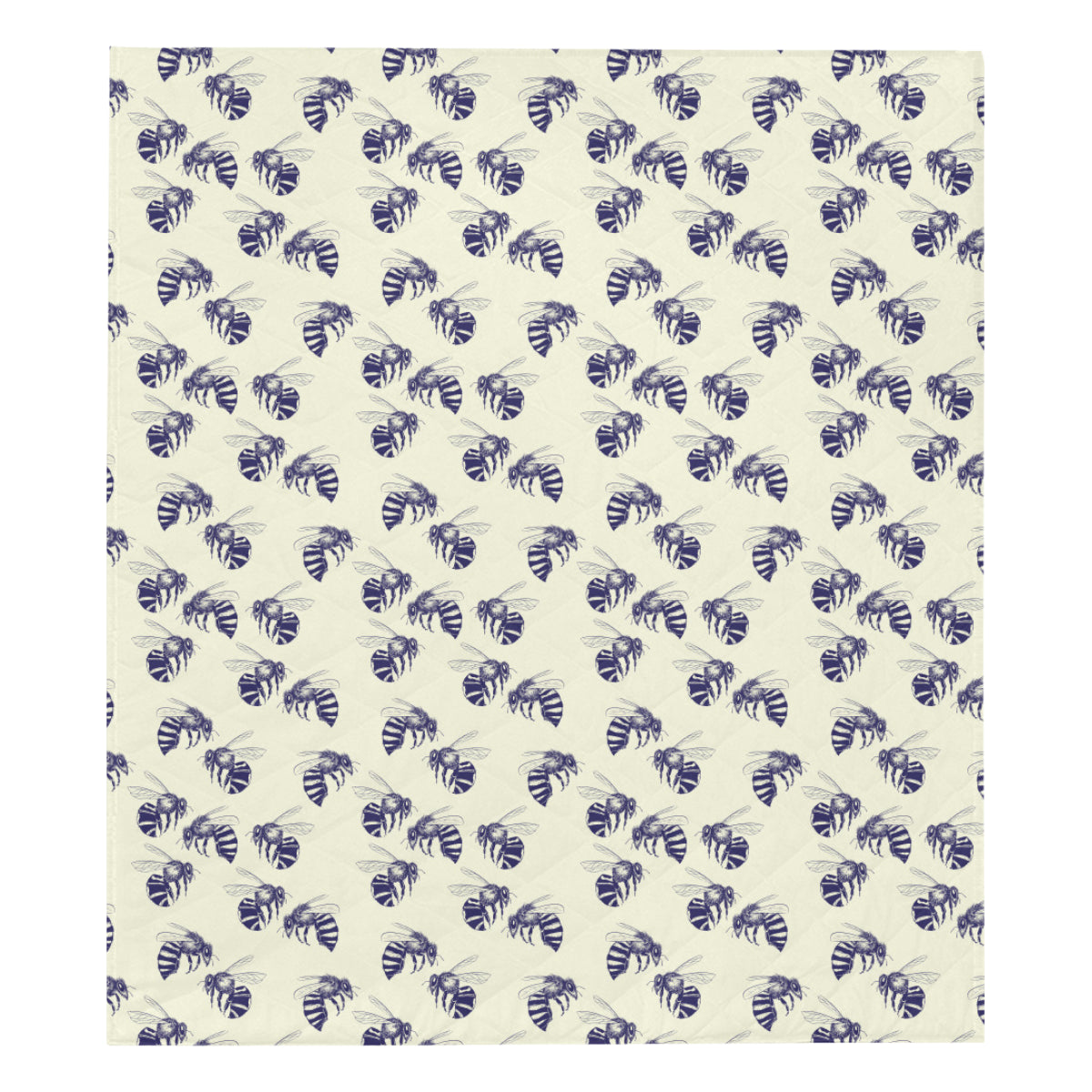 Bee Pattern Print Design 02 Premium Quilt