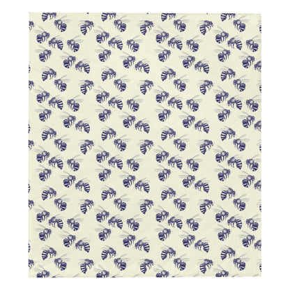 Bee Pattern Print Design 02 Premium Quilt