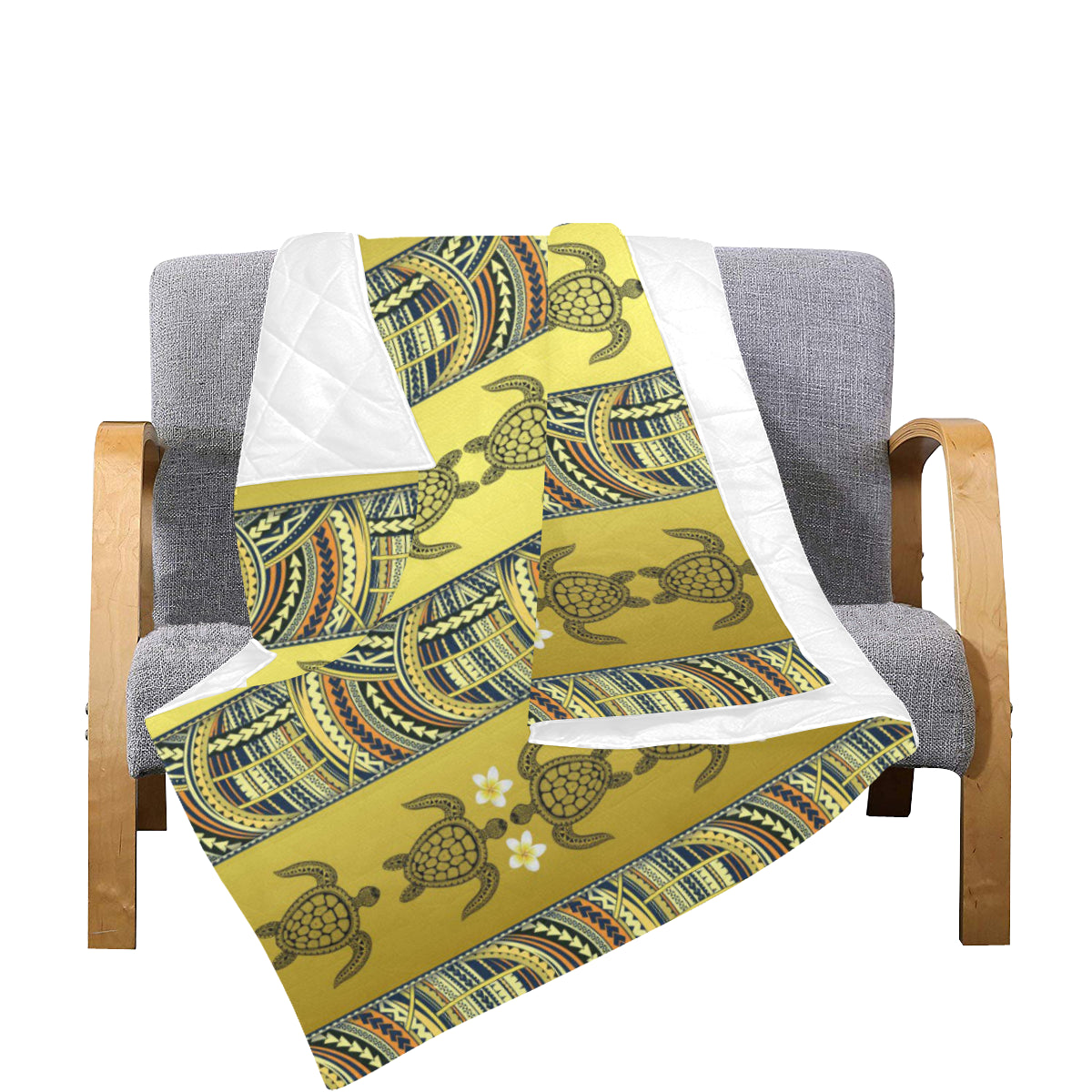 Polynesian Turtle Hawaiian Design Print Premium Quilt