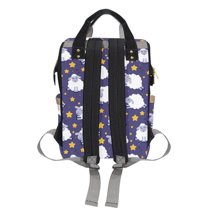 Sheep Pattern Print Design 03 Diaper Bag Backpack