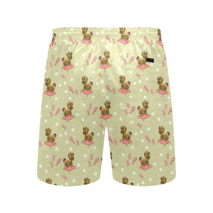 Yorkshire Cute Terriers Print Design LKS301 Men's Swim Trunks Beach Shorts