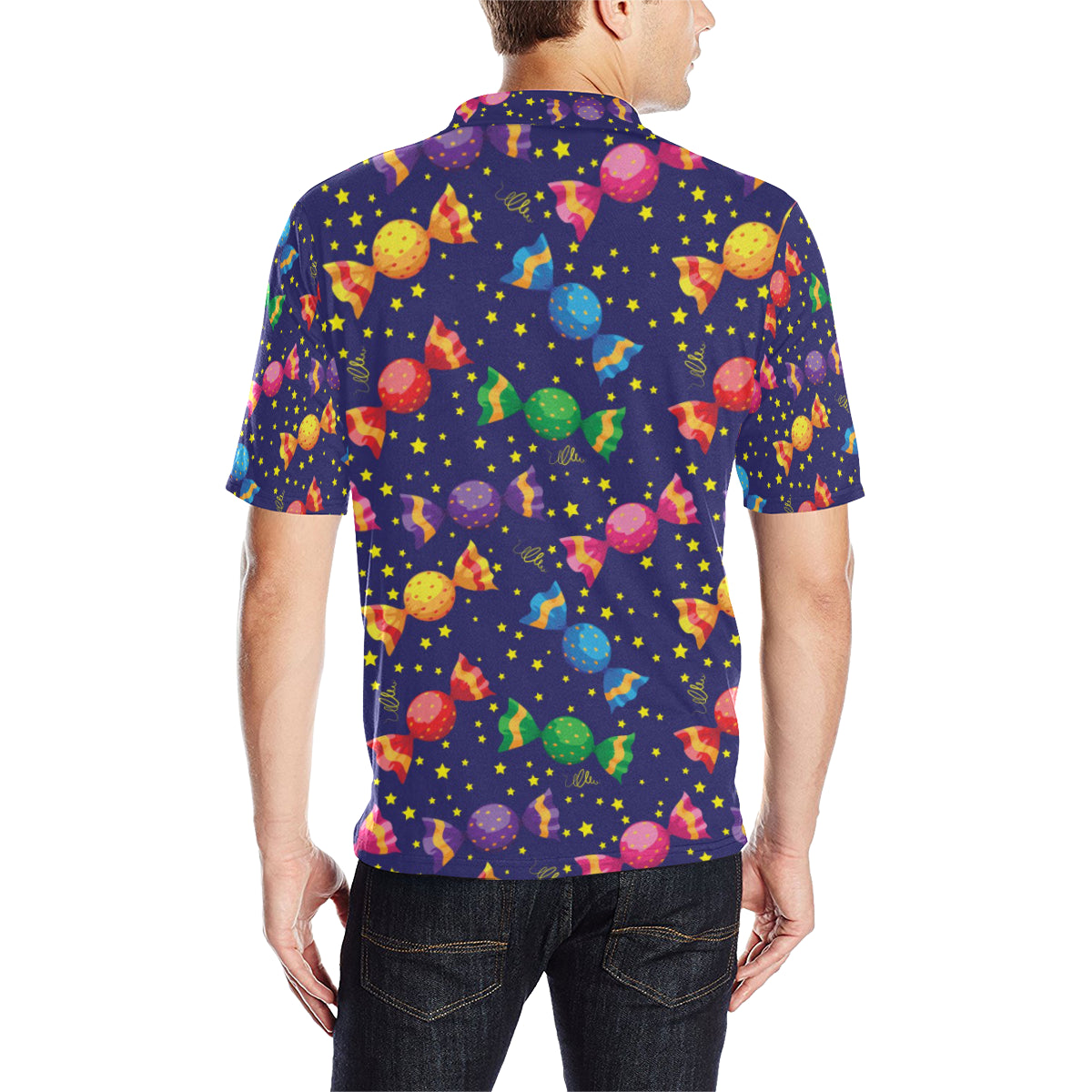 Candy Pattern Print Design CA06 Men Polo Shirt