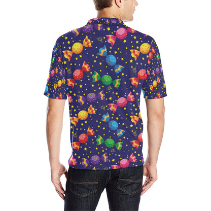 Candy Pattern Print Design CA06 Men Polo Shirt