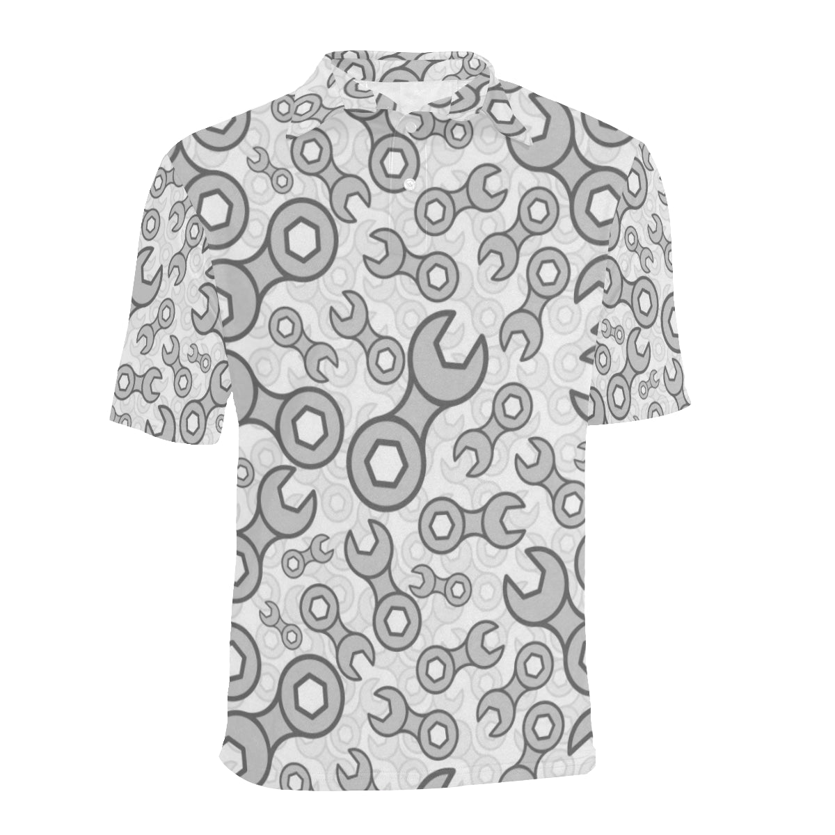 Mechanic Pattern Print Design 05 Men Polo Shirt