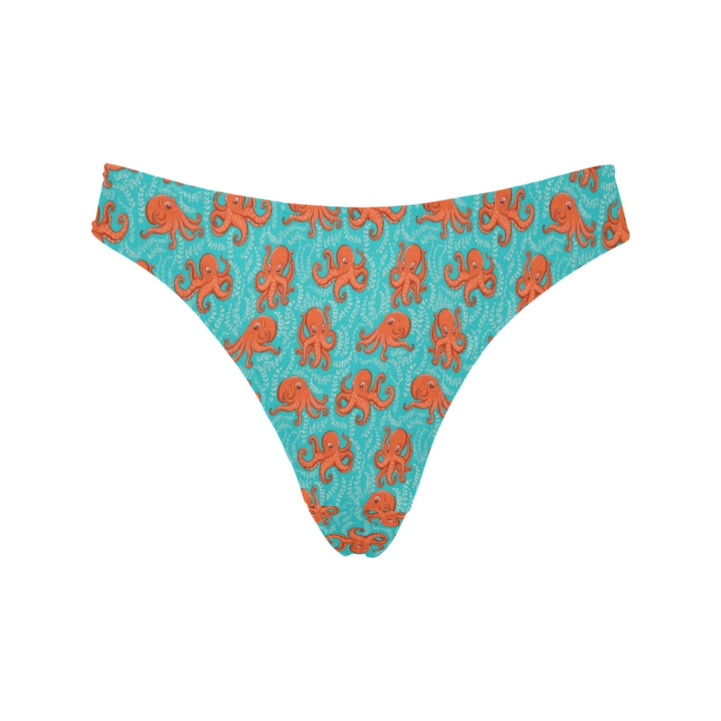 Octopus Cartoon Design Print Themed Women's Thongs