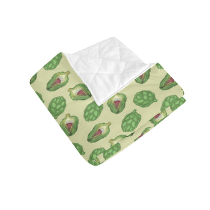 Artichoke Pattern Print Design 03 Premium Quilt